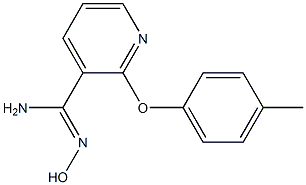 N'-hydroxy-2-(4-methylphenoxy)pyridine-3-carboximidamide Struktur