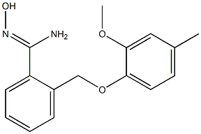 N'-hydroxy-2-[(2-methoxy-4-methylphenoxy)methyl]benzenecarboximidamide Struktur