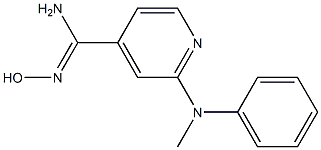 N'-hydroxy-2-[methyl(phenyl)amino]pyridine-4-carboximidamide Struktur