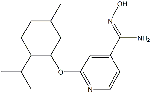 N'-hydroxy-2-{[5-methyl-2-(propan-2-yl)cyclohexyl]oxy}pyridine-4-carboximidamide Struktur