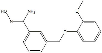 N'-hydroxy-3-[(2-methoxyphenoxy)methyl]benzenecarboximidamide Struktur