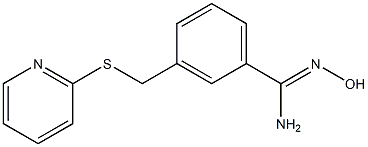 N'-hydroxy-3-[(pyridin-2-ylsulfanyl)methyl]benzene-1-carboximidamide Struktur