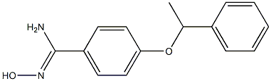 N'-hydroxy-4-(1-phenylethoxy)benzene-1-carboximidamide Struktur