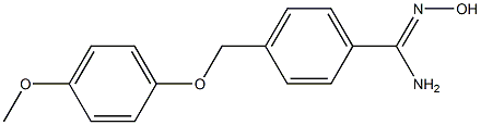 N'-hydroxy-4-[(4-methoxyphenoxy)methyl]benzenecarboximidamide Struktur