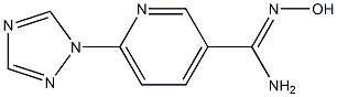 N'-hydroxy-6-(1H-1,2,4-triazol-1-yl)pyridine-3-carboximidamide Struktur