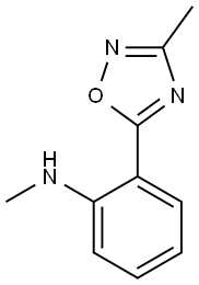 N-methyl-2-(3-methyl-1,2,4-oxadiazol-5-yl)aniline Struktur