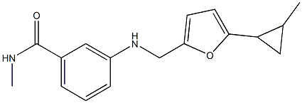 N-methyl-3-({[5-(2-methylcyclopropyl)furan-2-yl]methyl}amino)benzamide Struktur