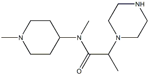 N-methyl-N-(1-methylpiperidin-4-yl)-2-(piperazin-1-yl)propanamide Struktur