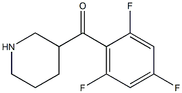 piperidin-3-yl(2,4,6-trifluorophenyl)methanone Struktur