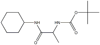 tert-butyl 2-(cyclohexylamino)-1-methyl-2-oxoethylcarbamate Struktur