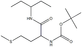 tert-butyl N-[3-(methylsulfanyl)-1-(pentan-3-ylcarbamoyl)propyl]carbamate Struktur