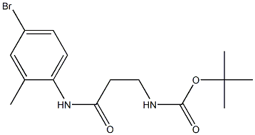 tert-butyl N-{2-[(4-bromo-2-methylphenyl)carbamoyl]ethyl}carbamate Struktur