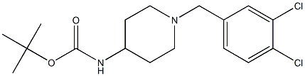 [1-(3,4-Dichloro-benzyl)-piperidin-4-yl]-carbamic acid tert-butyl ester Struktur