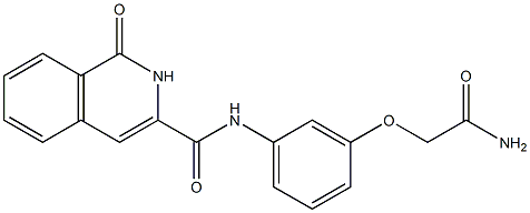 3-Isoquinolinecarboxamide,  N-[3-(2-amino-2-oxoethoxy)phenyl]-1,2-dihydro-1-oxo- Struktur