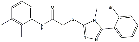 2-{[5-(2-bromophenyl)-4-methyl-4H-1,2,4-triazol-3-yl]sulfanyl}-N-(2,3-dimethylphenyl)acetamide Struktur