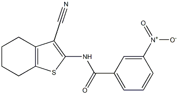 N-(3-cyano-4,5,6,7-tetrahydro-1-benzothien-2-yl)-3-nitrobenzamide Struktur