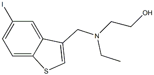 2-{ethyl[(5-iodo-1-benzothien-3-yl)methyl]amino}ethanol Struktur