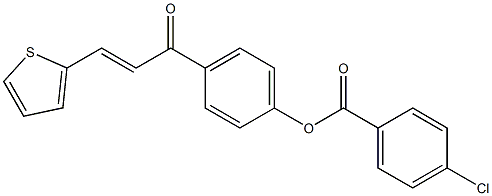 4-[3-(2-thienyl)acryloyl]phenyl 4-chlorobenzoate Struktur