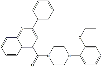 4-{[4-(2-ethoxyphenyl)-1-piperazinyl]carbonyl}-2-(2-methylphenyl)quinoline Struktur