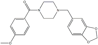 1-(1,3-benzodioxol-5-ylmethyl)-4-{[4-(methyloxy)phenyl]carbonyl}piperazine Struktur