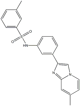 3-methyl-N-[3-(7-methylimidazo[1,2-a]pyridin-2-yl)phenyl]benzenesulfonamide Struktur