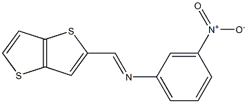 3-nitro-N-(thieno[3,2-b]thien-2-ylmethylene)aniline Struktur