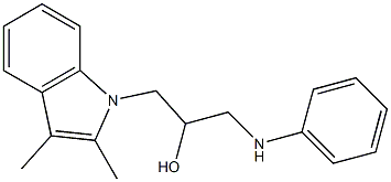 1-anilino-3-(2,3-dimethyl-1H-indol-1-yl)-2-propanol Struktur