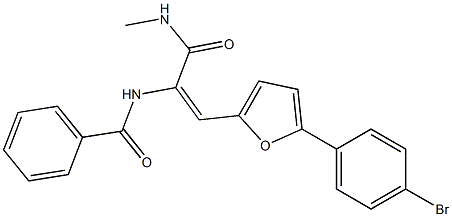 N-{2-[5-(4-bromophenyl)-2-furyl]-1-[(methylamino)carbonyl]vinyl}benzamide Struktur