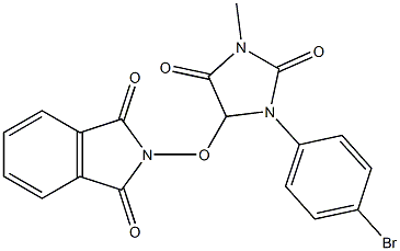 2-{[3-(4-bromophenyl)-1-methyl-2,5-dioxo-4-imidazolidinyl]oxy}-1H-isoindole-1,3(2H)-dione Struktur