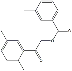 2-(2,5-dimethylphenyl)-2-oxoethyl 3-methylbenzoate Struktur