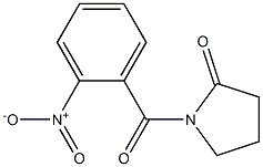 1-{2-nitrobenzoyl}-2-pyrrolidinone Struktur