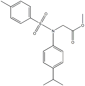 methyl {4-isopropyl[(4-methylphenyl)sulfonyl]anilino}acetate Struktur