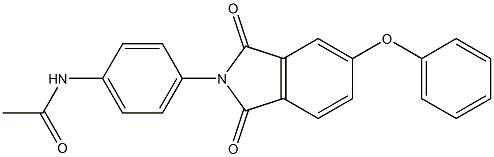 N-[4-(1,3-dioxo-5-phenoxy-1,3-dihydro-2H-isoindol-2-yl)phenyl]acetamide Struktur