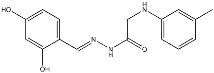 N'-(2,4-dihydroxybenzylidene)-2-(3-toluidino)acetohydrazide Struktur