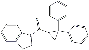 1-[(2,2-diphenylcyclopropyl)carbonyl]indoline Struktur