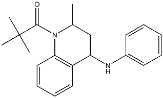 1-(2,2-dimethylpropanoyl)-2-methyl-N-phenyl-1,2,3,4-tetrahydroquinolin-4-amine Struktur