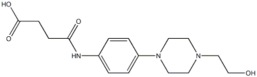 4-{4-[4-(2-hydroxyethyl)-1-piperazinyl]anilino}-4-oxobutanoicacid Struktur