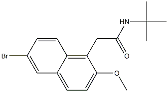 2-(6-bromo-2-methoxy-1-naphthyl)-N-(tert-butyl)acetamide Struktur