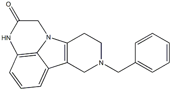 8-benzyl-7,8,9,10-tetrahydro-1H-pyrido[3',4':4,5]pyrrolo[1,2,3-de]quinoxalin-2(3H)-one Struktur