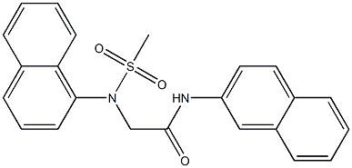 2-[(methylsulfonyl)(1-naphthyl)amino]-N-(2-naphthyl)acetamide Struktur