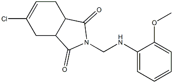 5-chloro-2-[(2-methoxyanilino)methyl]-3a,4,7,7a-tetrahydro-1H-isoindole-1,3(2H)-dione Struktur