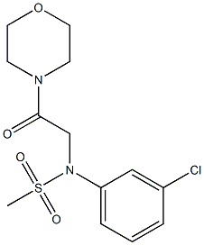 N-(3-chlorophenyl)-N-[2-(4-morpholinyl)-2-oxoethyl]methanesulfonamide Struktur