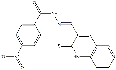 4-nitro-N'-[(2-thioxo-1,2-dihydro-3-quinolinyl)methylene]benzohydrazide Struktur