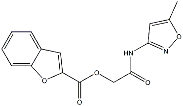 2-[(5-methyl-3-isoxazolyl)amino]-2-oxoethyl 1-benzofuran-2-carboxylate Struktur