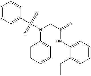 N-(2-ethylphenyl)-2-[(phenylsulfonyl)anilino]acetamide Struktur