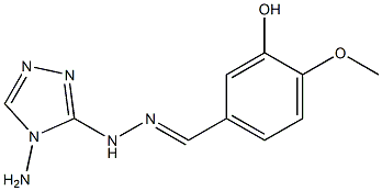 3-hydroxy-4-methoxybenzaldehyde (4-amino-4H-1,2,4-triazol-3-yl)hydrazone Struktur