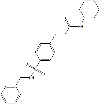 2-{4-[(benzylamino)sulfonyl]phenoxy}-N-cyclohexylacetamide Struktur