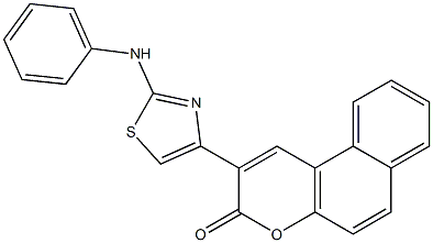 2-(2-anilino-1,3-thiazol-4-yl)-3H-benzo[f]chromen-3-one Struktur