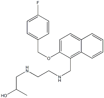 1-({2-[({2-[(4-fluorobenzyl)oxy]-1-naphthyl}methyl)amino]ethyl}amino)-2-propanol Struktur