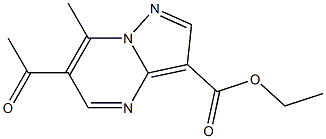 ethyl 6-acetyl-7-methylpyrazolo[1,5-a]pyrimidine-3-carboxylate Struktur